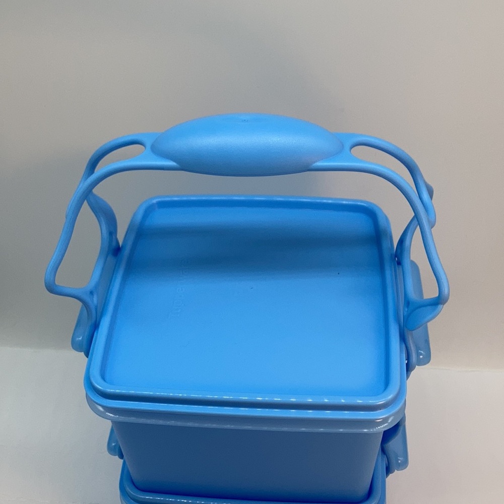 Tupperware Double Deep Blue Limited Container - Picture 2 of 12